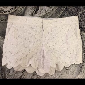 lilly pulitzer white crochet buttercup shorts
